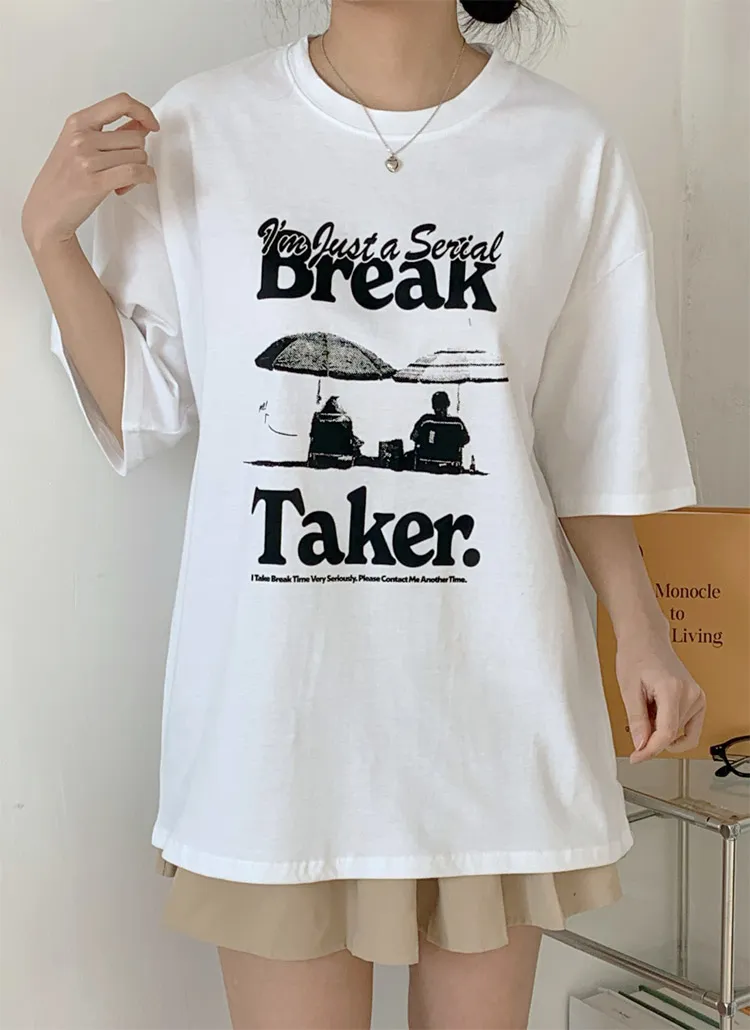 ラウンドネック半袖プリントTシャツ | 詳細画像1