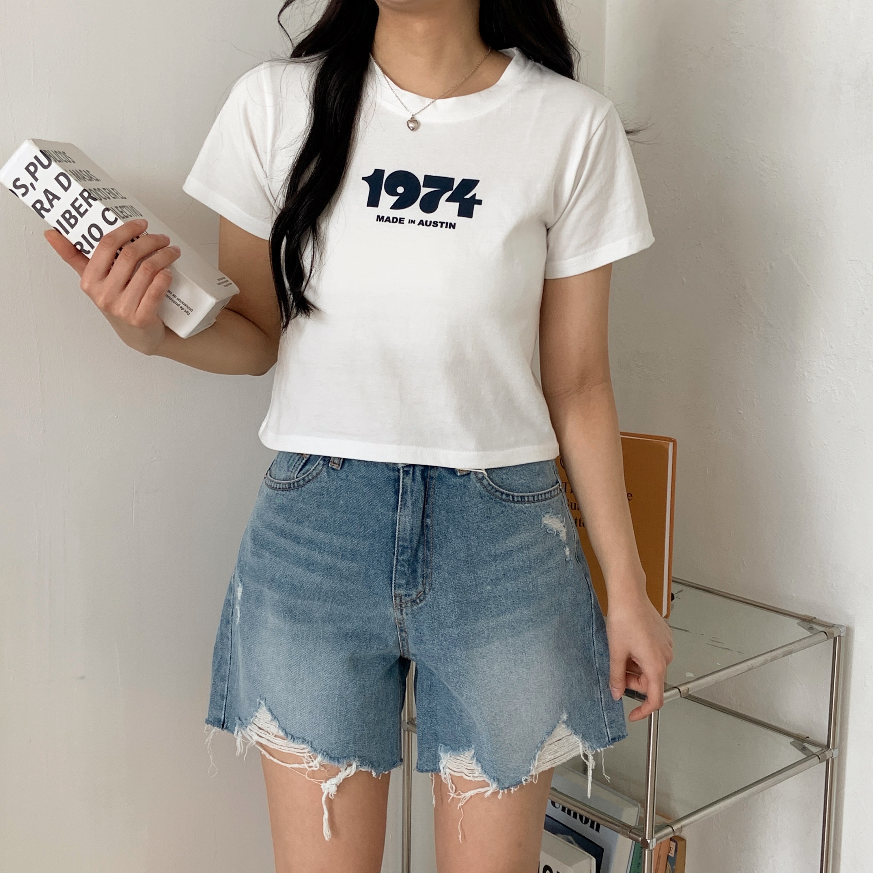 クロップド半袖プリントTシャツ | 詳細画像8