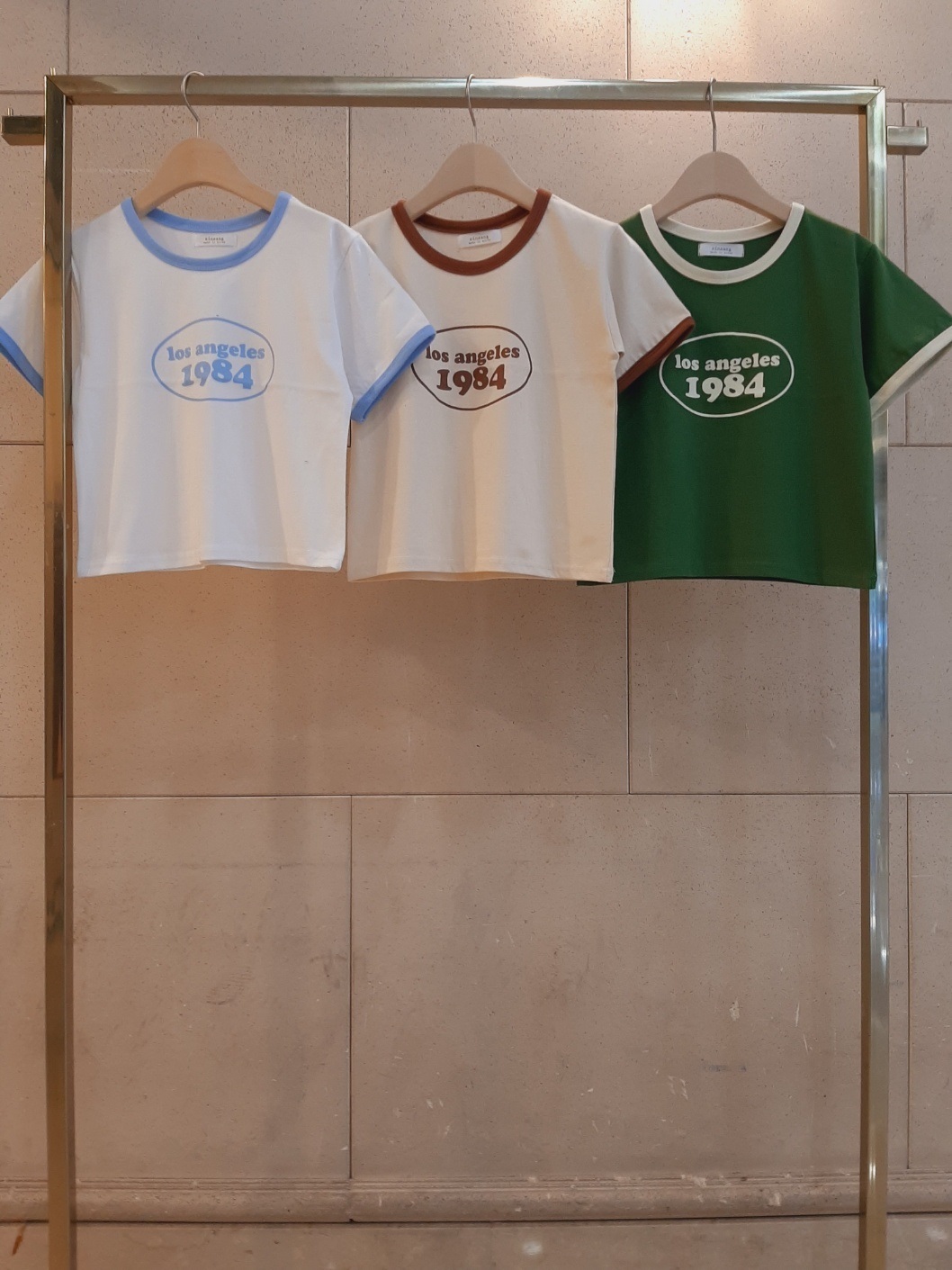ラウンドネッククロップドプリント配色Tシャツ | 詳細画像8