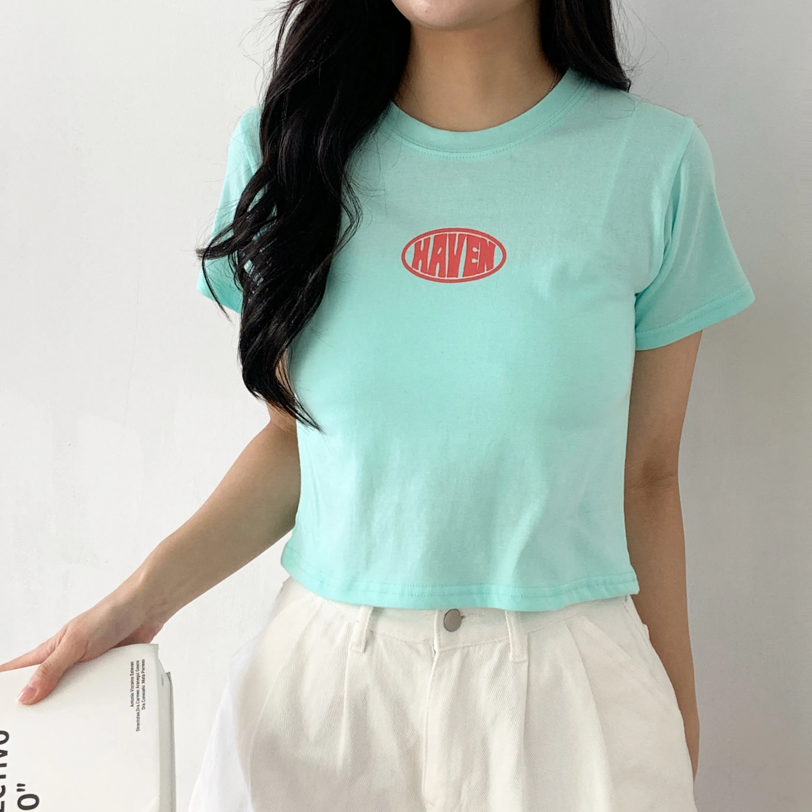 ラウンドネック半袖プリントTシャツ | 詳細画像1