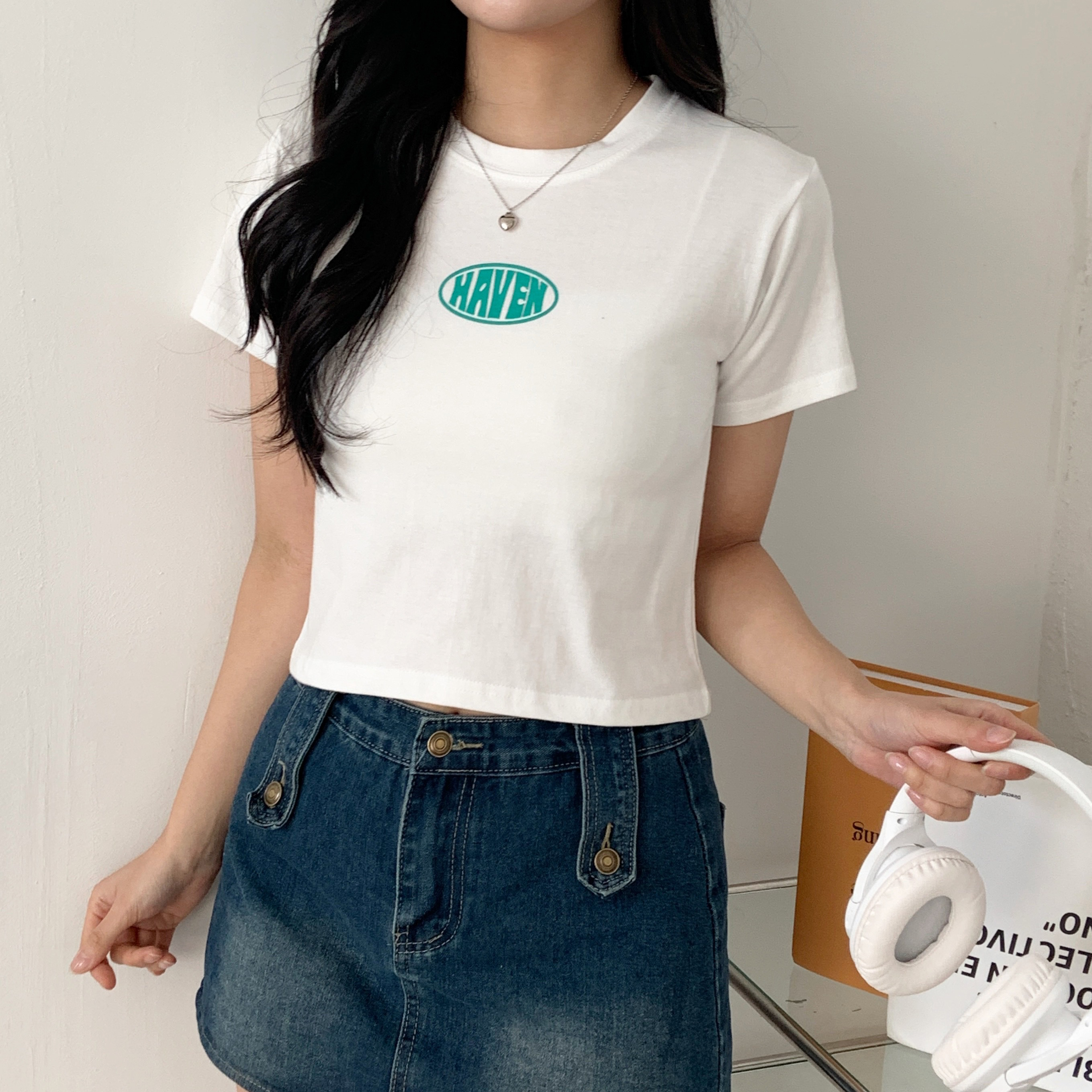 ラウンドネック半袖プリントTシャツ | 詳細画像5