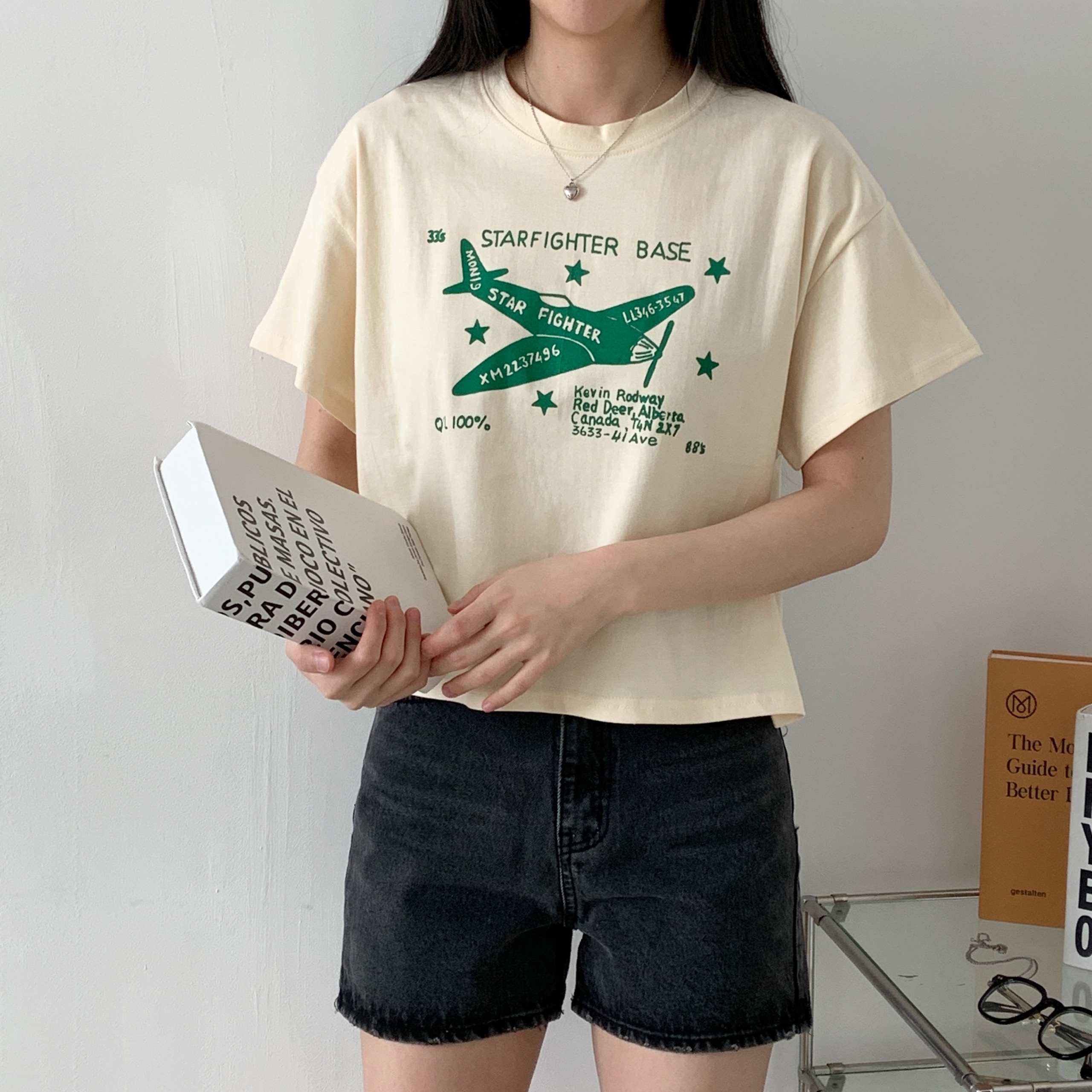クロップド半袖プリントTシャツ | 詳細画像2