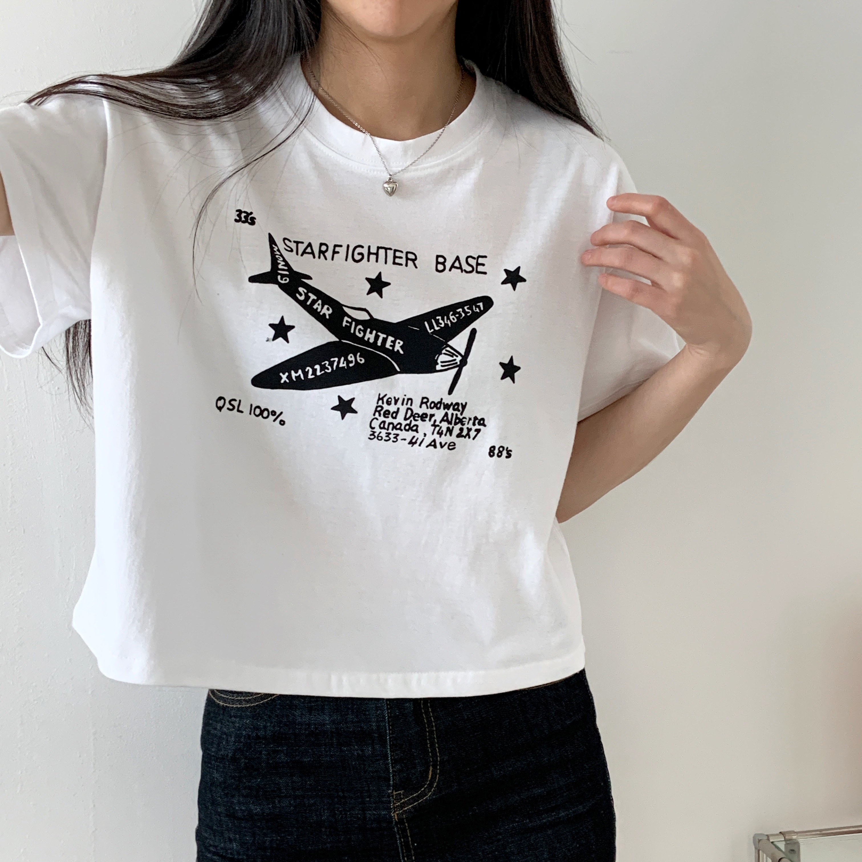 クロップド半袖プリントTシャツ | 詳細画像3