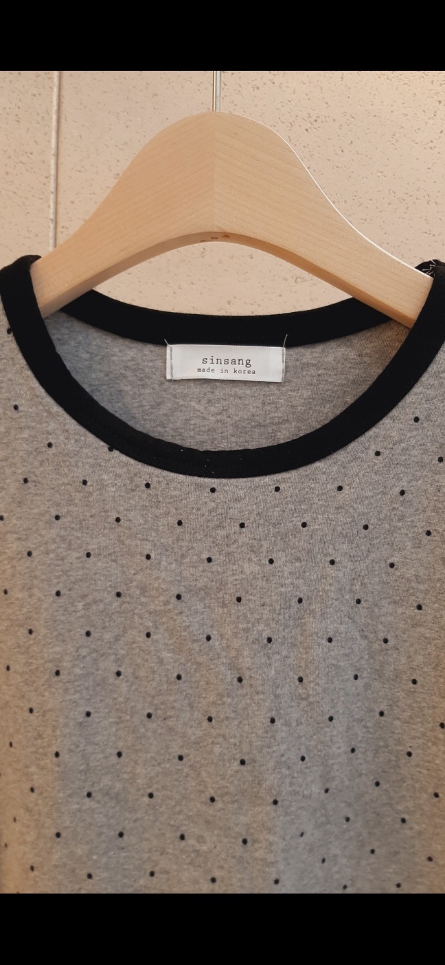 ラウンドネック半袖ドット配色Tシャツ | 詳細画像10