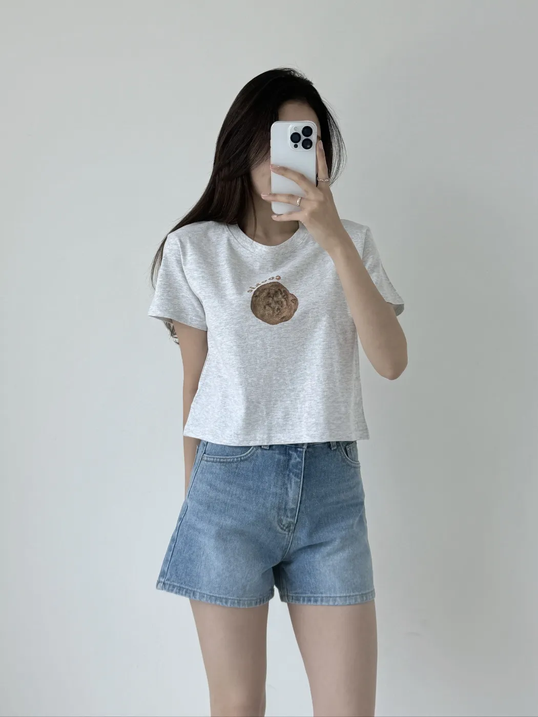 クロップドプリント夏Tシャツ | 詳細画像1