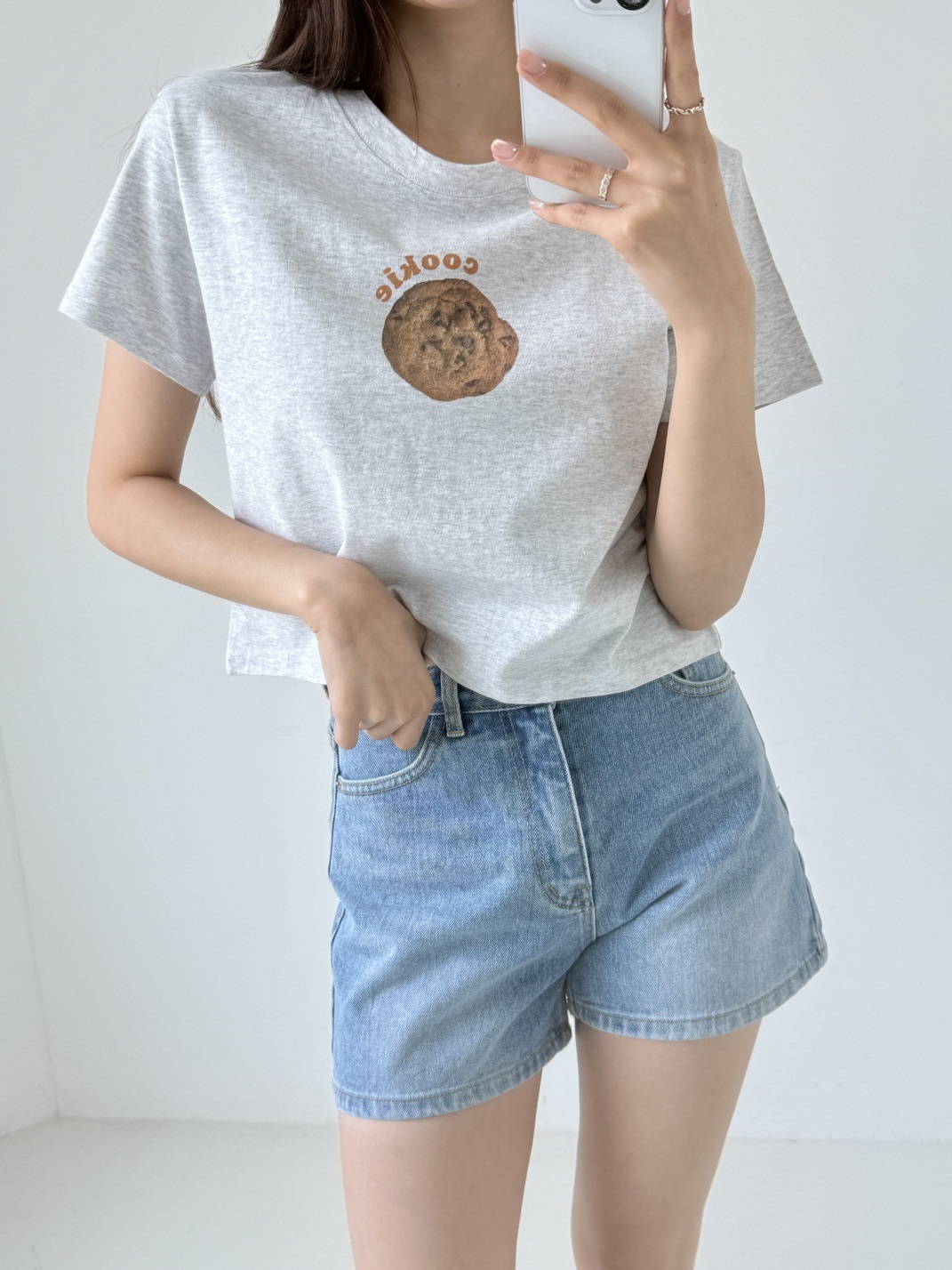 クロップドプリント夏Tシャツ | 詳細画像3