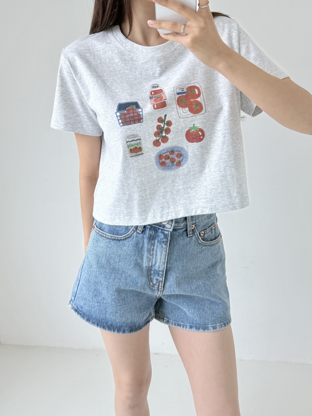 クロップドプリントTシャツ | 詳細画像2