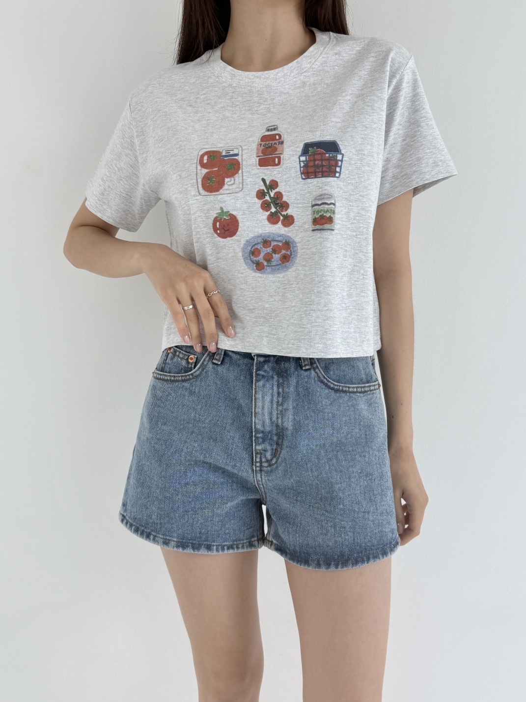 クロップドプリントTシャツ | 詳細画像6