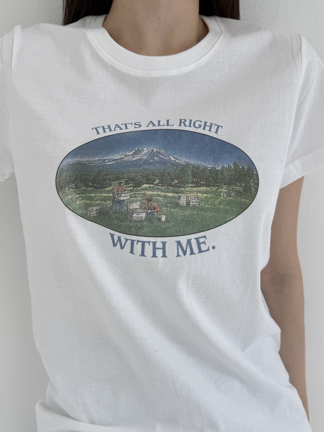 コットンラウンドネックプリント夏Tシャツ | 詳細画像8