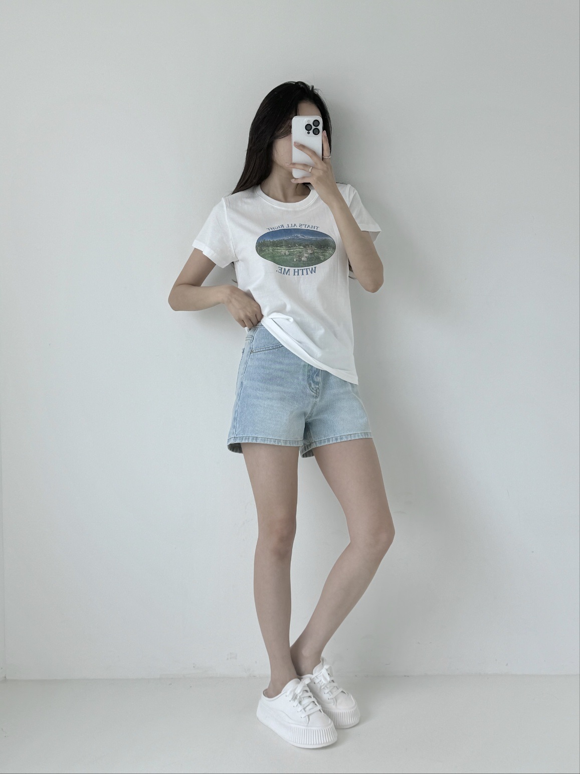 コットンラウンドネックプリント夏Tシャツ | 詳細画像9