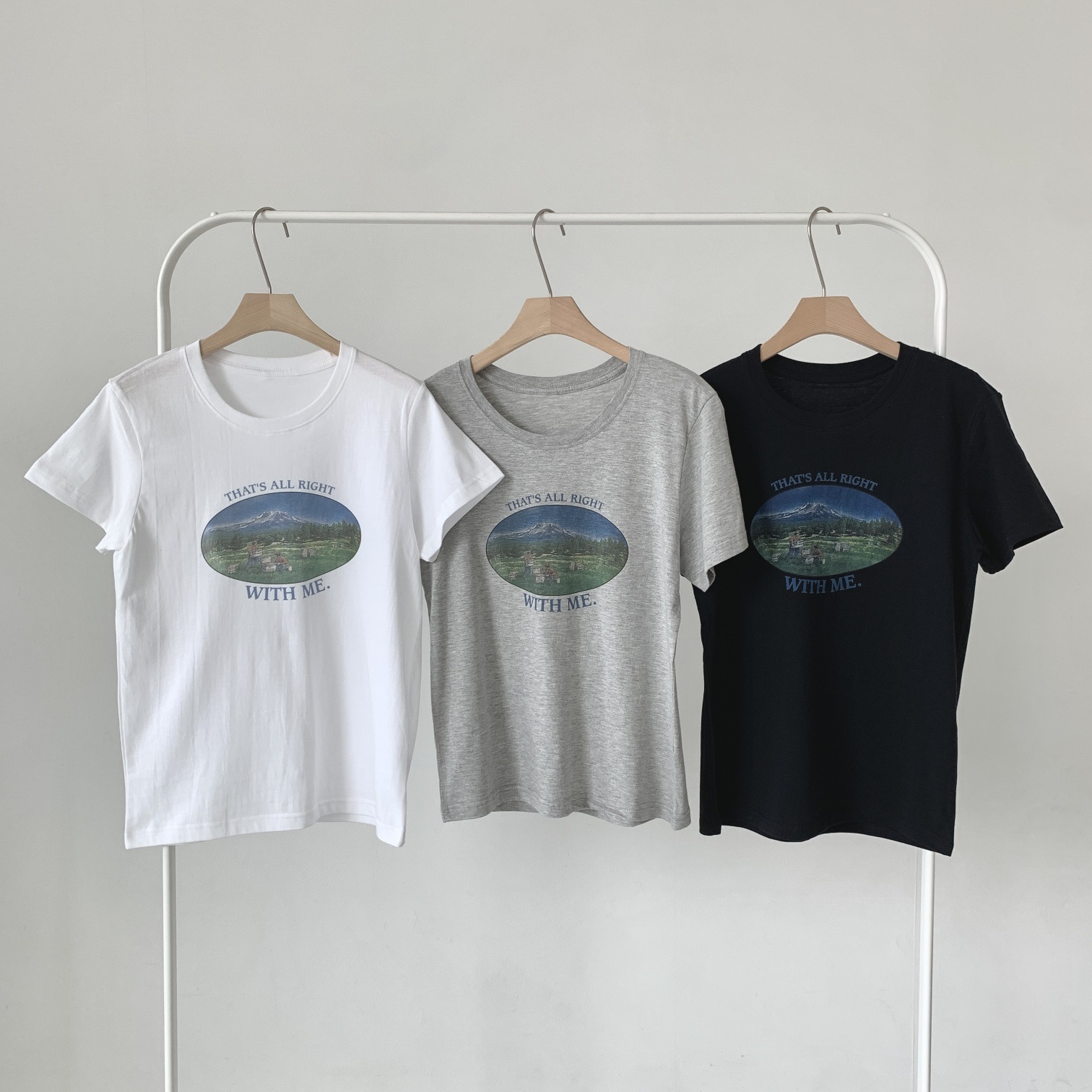 コットンラウンドネックプリント夏Tシャツ | 詳細画像15