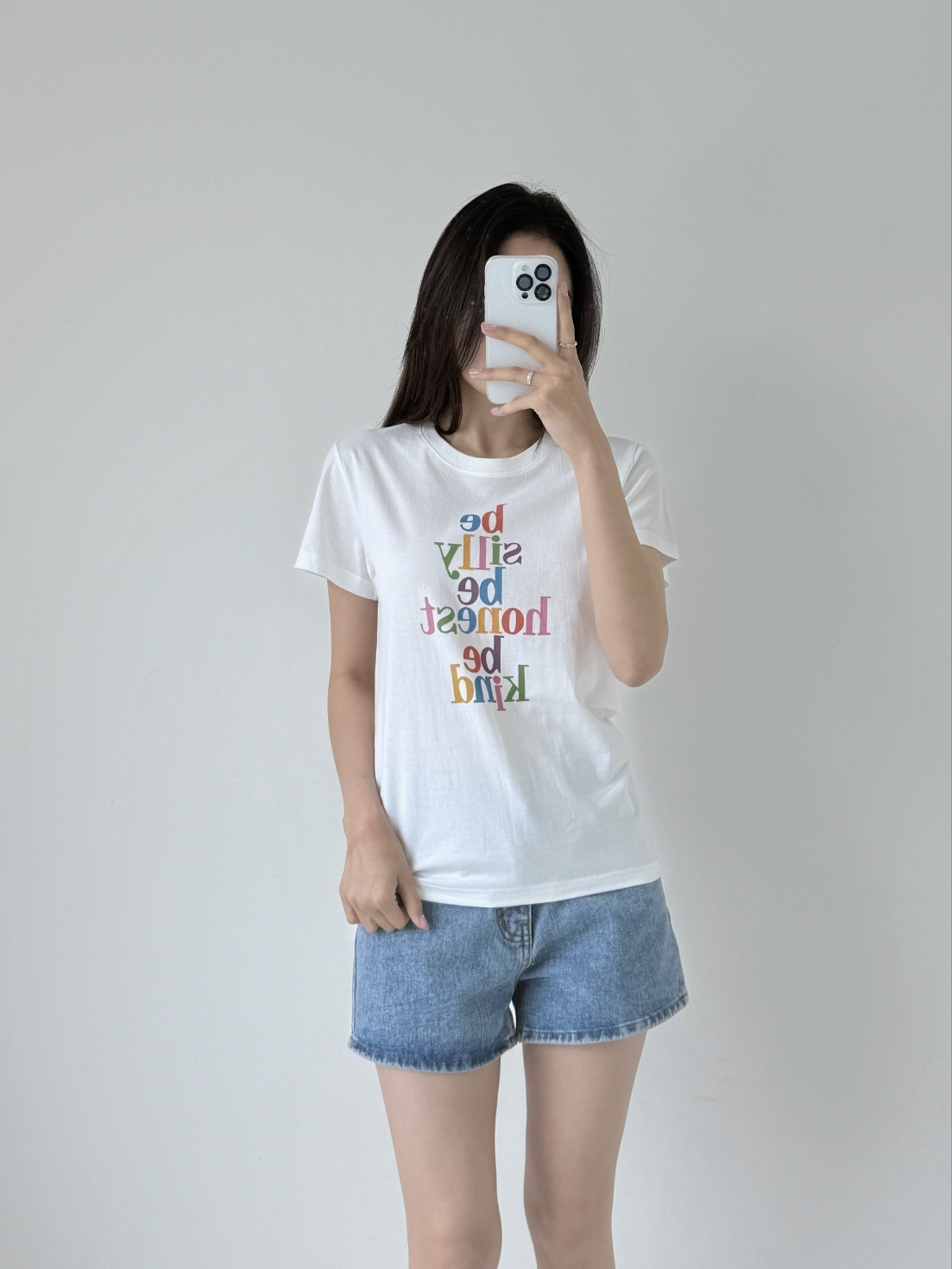 コットンラウンドネックレタリング夏Tシャツ | 詳細画像4