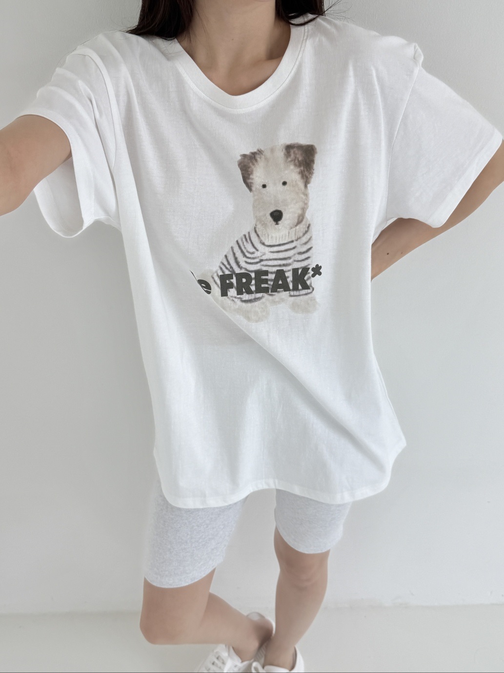 コットンラウンドネックボクシープリント夏Tシャツ | 詳細画像2