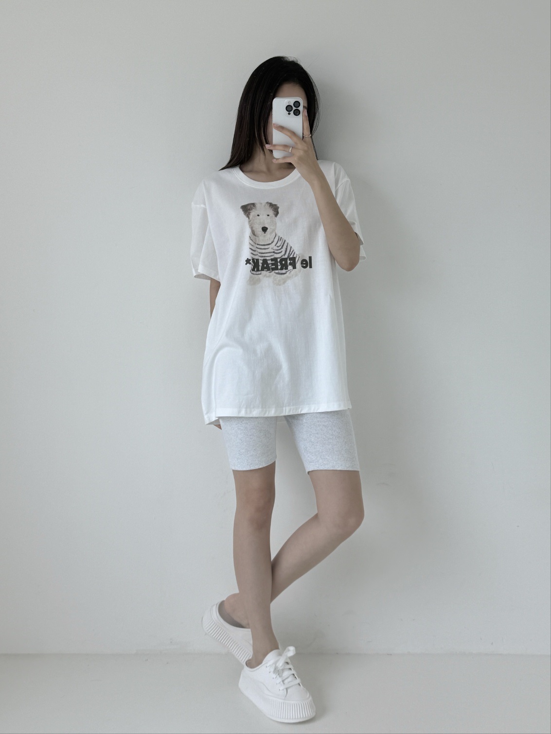コットンラウンドネックボクシープリント夏Tシャツ | 詳細画像7