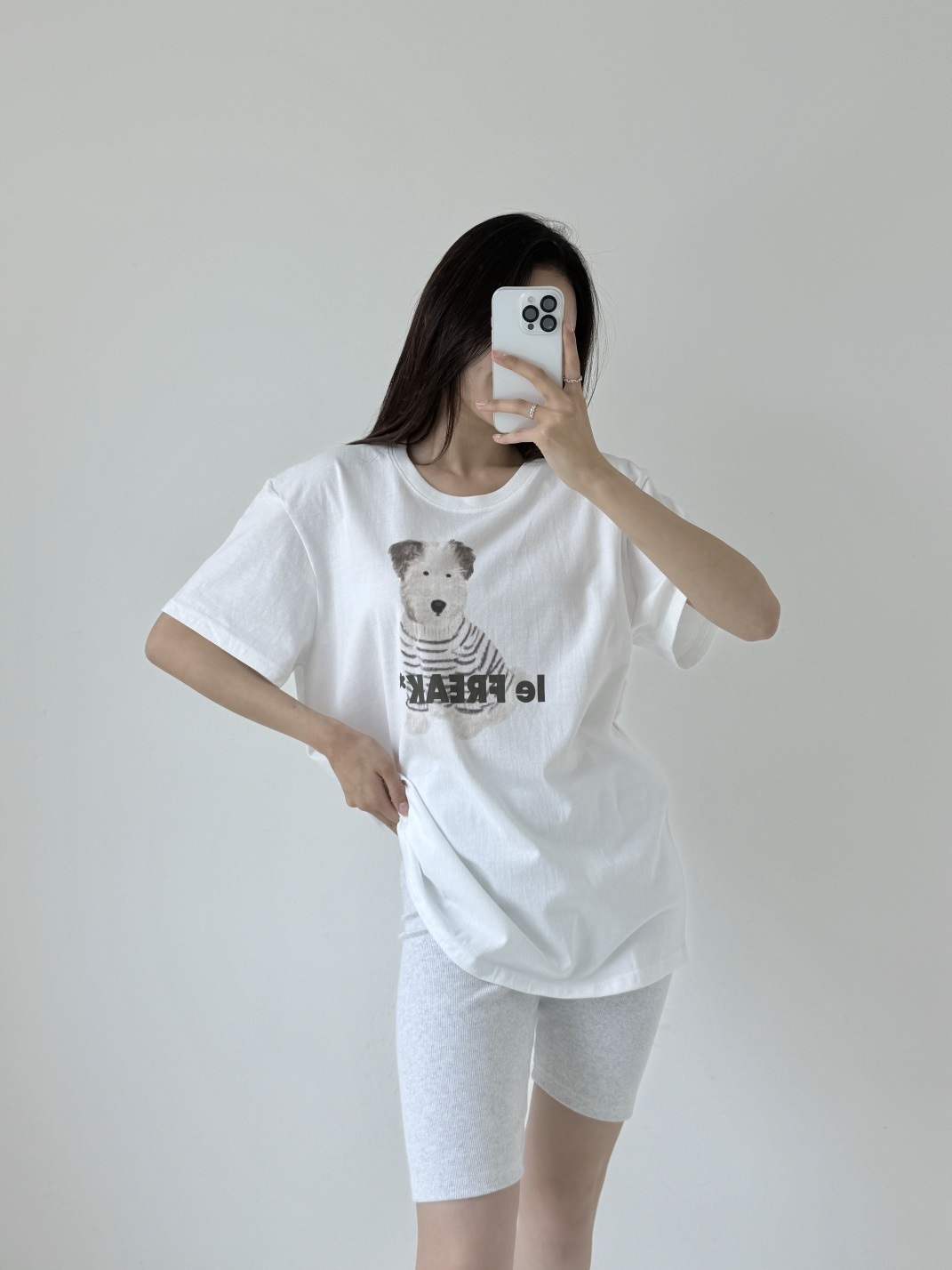 コットンラウンドネックボクシープリント夏Tシャツ | 詳細画像9