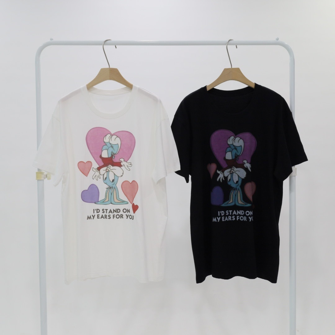 コットンラウンドネックボクシープリント夏Tシャツ | 詳細画像13