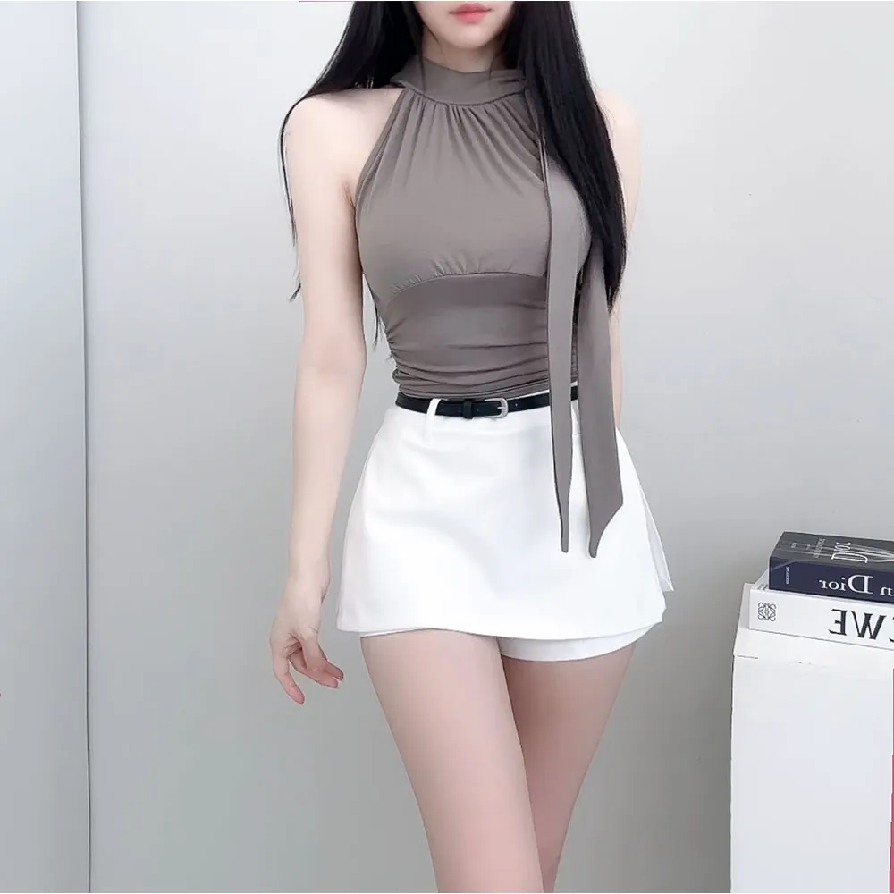 ベーシック無地スカートパンツベルト | auvezay | 詳細画像1