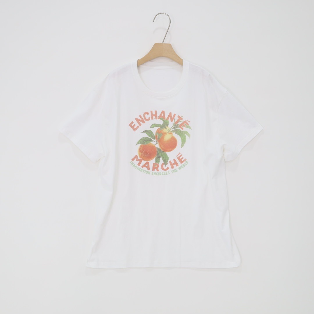 コットンラウンドネックボクシープリントTシャツ | 詳細画像11
