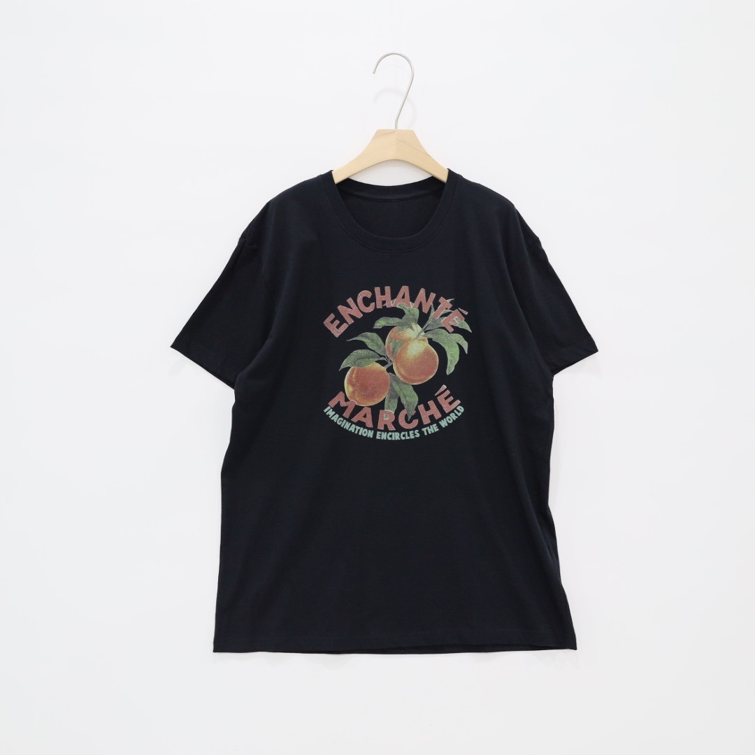 コットンラウンドネックボクシープリントTシャツ | 詳細画像12