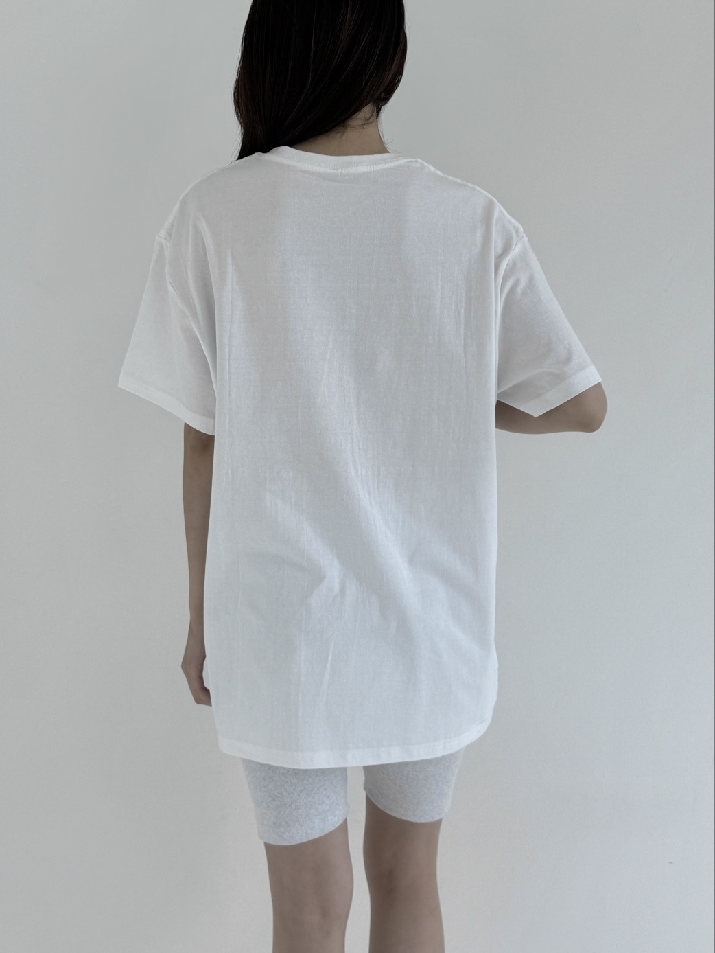 コットンラウンドネックボクシープリントTシャツ | 詳細画像9