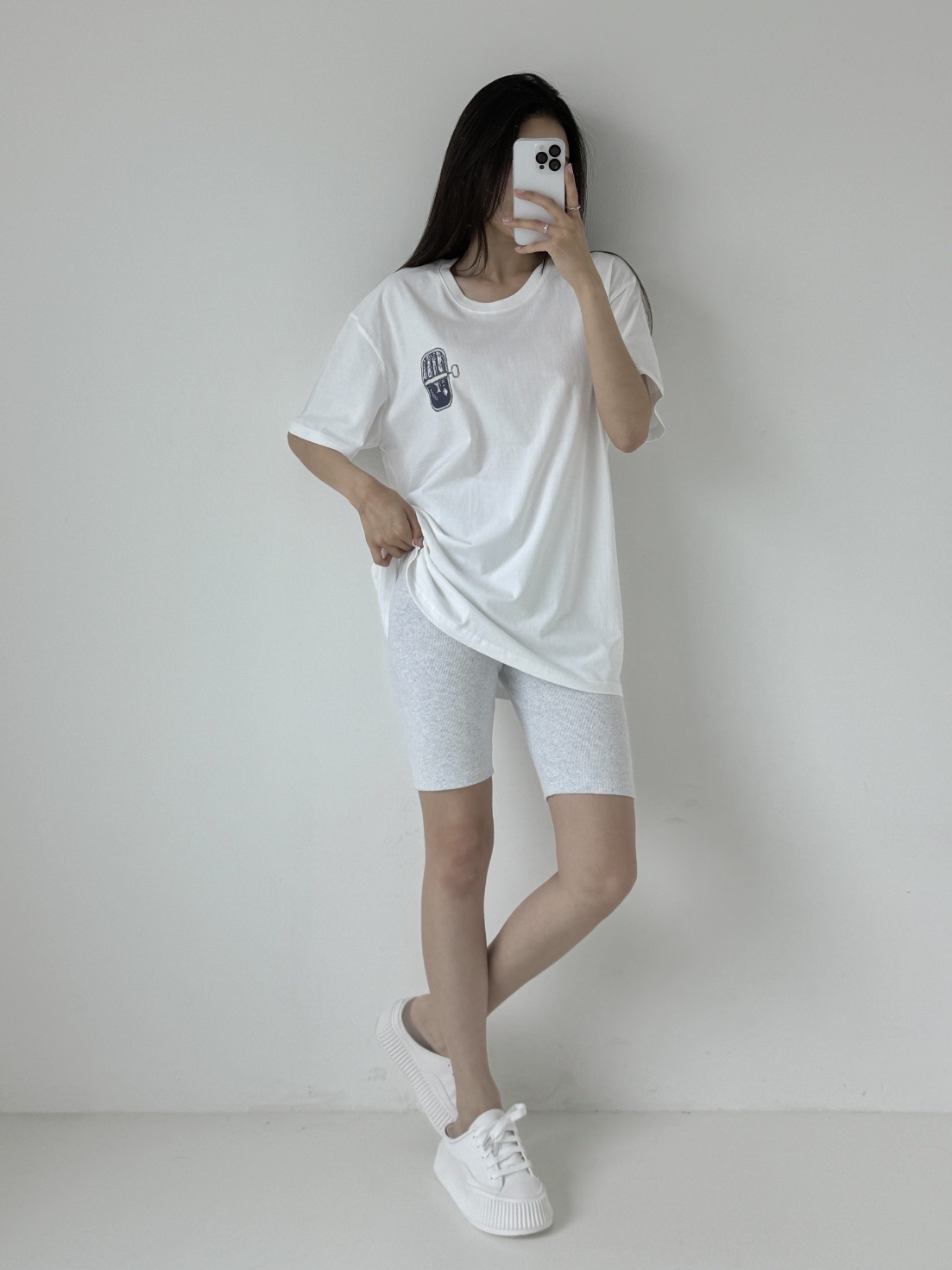 コットンラウンドネックボクシープリントTシャツ | 詳細画像6