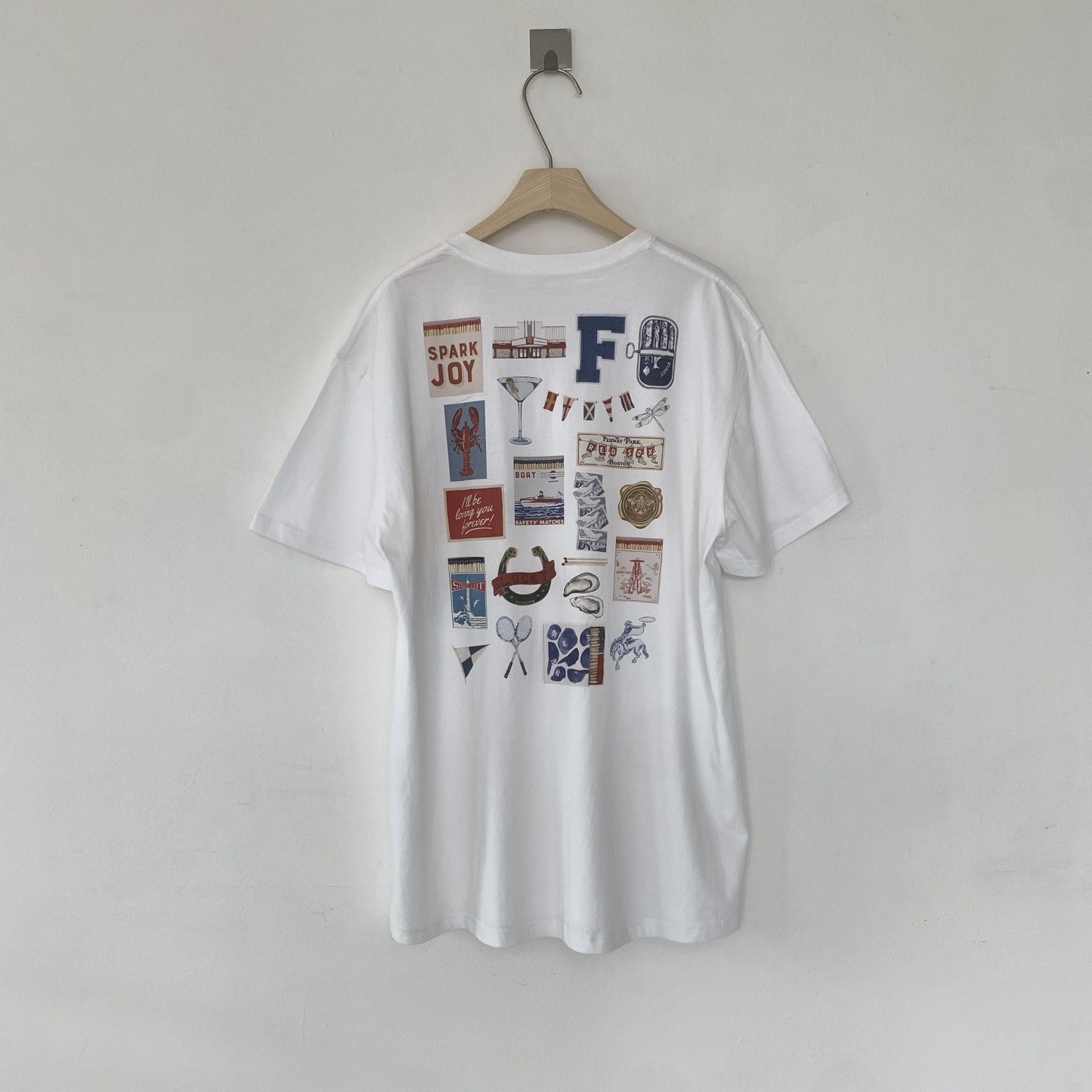コットンラウンドネックボクシープリントTシャツ | 詳細画像11