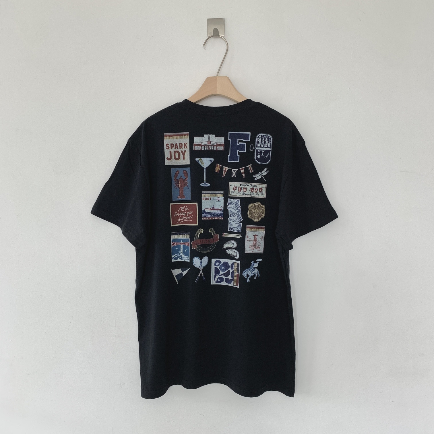 コットンラウンドネックボクシープリントTシャツ | 詳細画像12