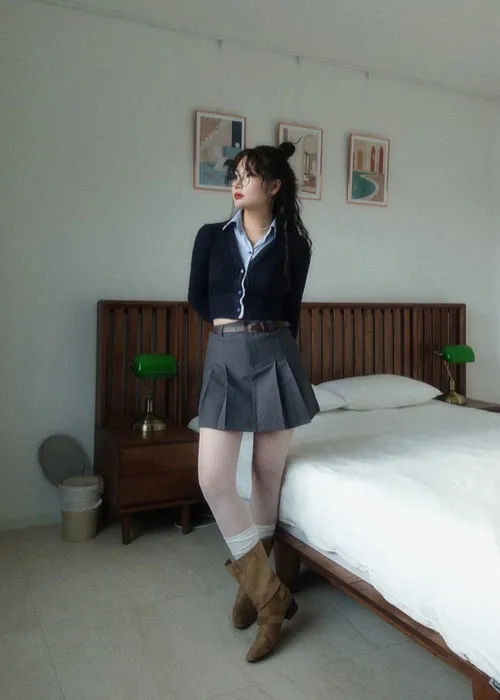 ピンタックオールシーズンスカート | vivic | 詳細画像1