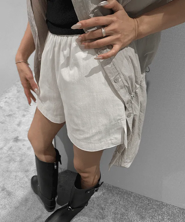 スリットウエストゴムショートパンツ | vivnluv | 詳細画像1