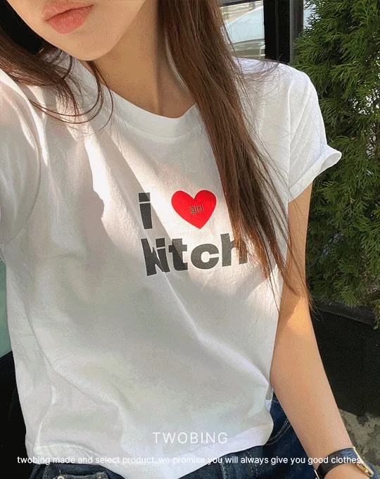 クロップドロゴSS秋Tシャツ | twobing | 詳細画像1