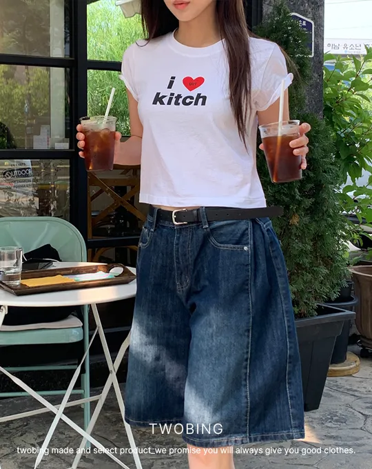 クロップドロゴSS秋Tシャツ | twobing | 詳細画像3