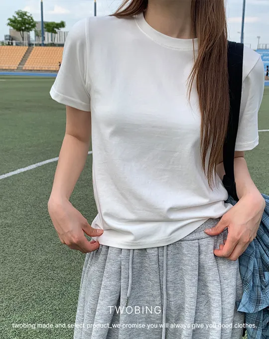 ベーシック無地オールシーズンTシャツ | twobing | 詳細画像2