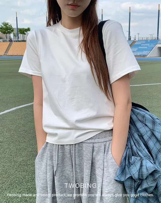 ベーシック無地オールシーズンTシャツ | twobing | 詳細画像5