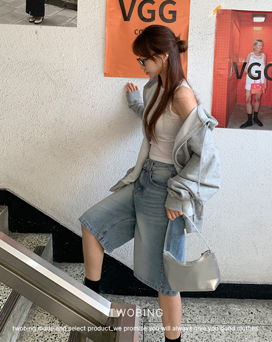 ウォッシングバミューダデニムパンツショートパンツ | レディース