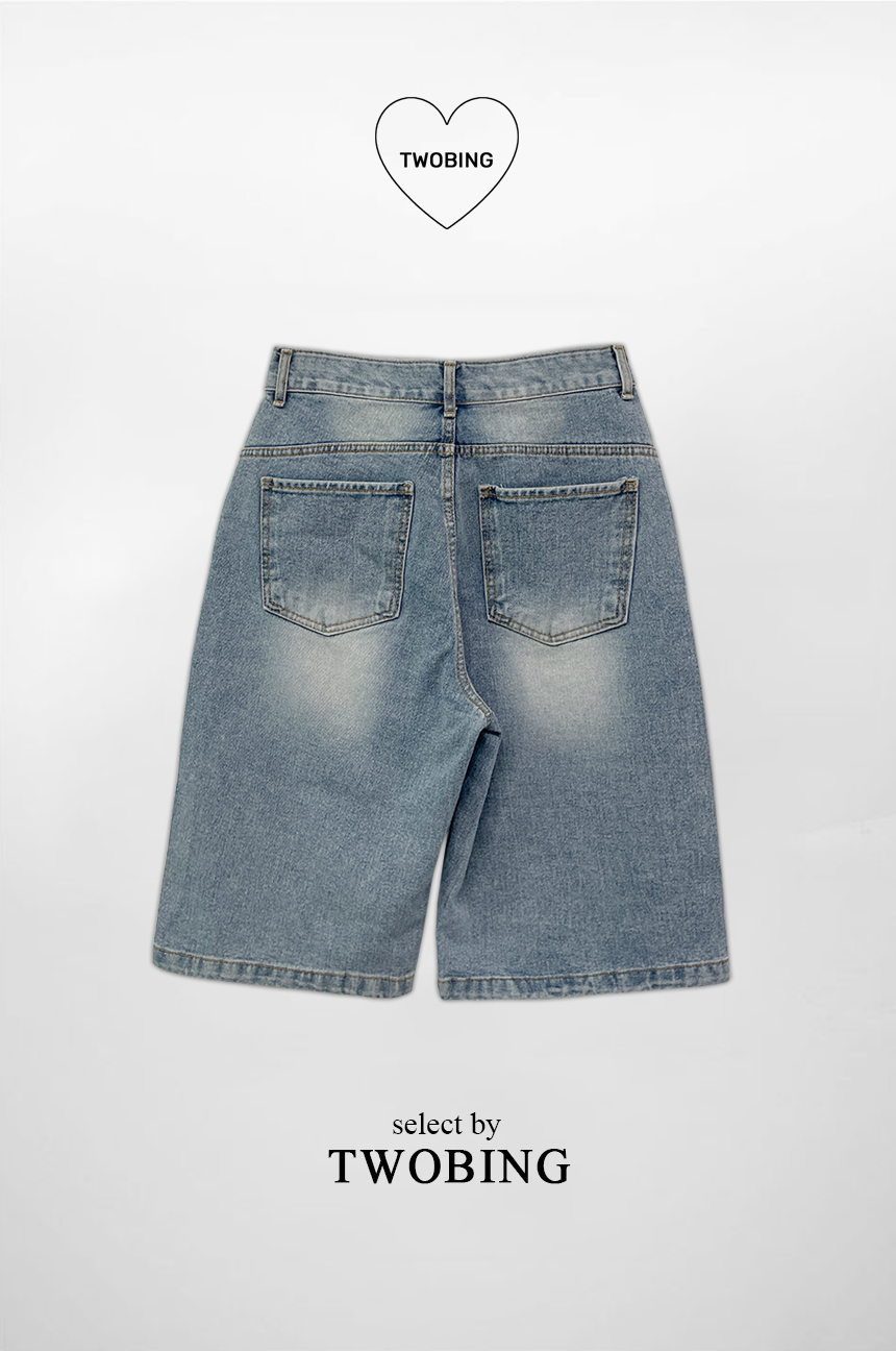 ウォッシングバミューダデニムパンツショートパンツ | レディース