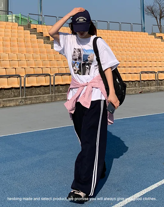 コットンオーバーサイズプリントTシャツ | twobing | 詳細画像3
