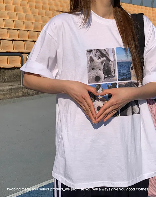 コットンオーバーサイズプリントTシャツ | twobing | 詳細画像5