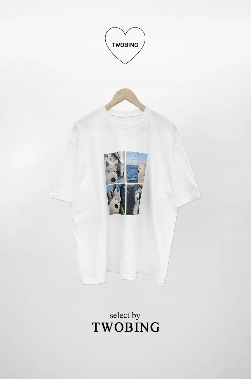 コットンオーバーサイズプリントTシャツ | twobing | 詳細画像6
