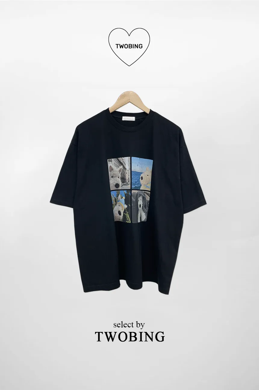 コットンオーバーサイズプリントTシャツ | twobing | 詳細画像8