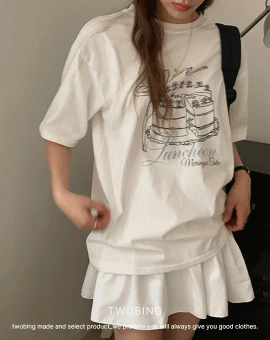 ルーズプリントTシャツ | twobing | 詳細画像1