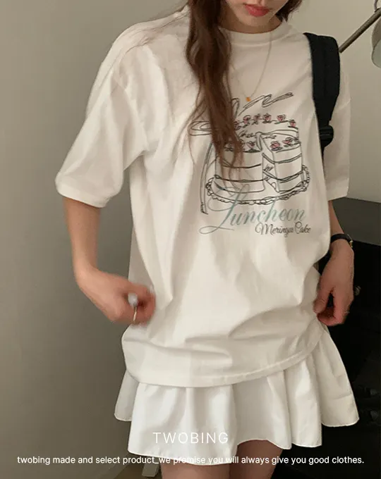 ルーズプリントTシャツ | twobing | 詳細画像3
