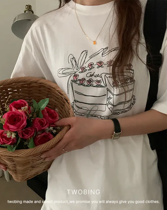 ルーズプリントTシャツ | twobing | 詳細画像4