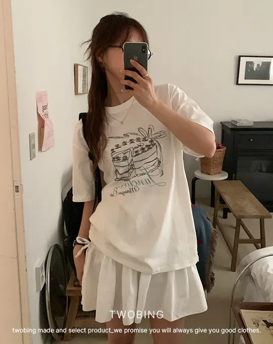ルーズプリントTシャツ | twobing | 詳細画像5