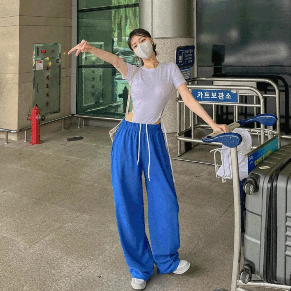 ウエストゴムワイドカラーパンツ | wannabemuse | 詳細画像1