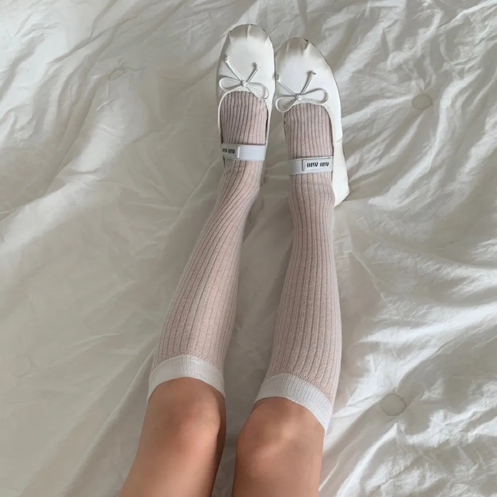 シースルーリブロングソックス | yefit | 詳細画像1