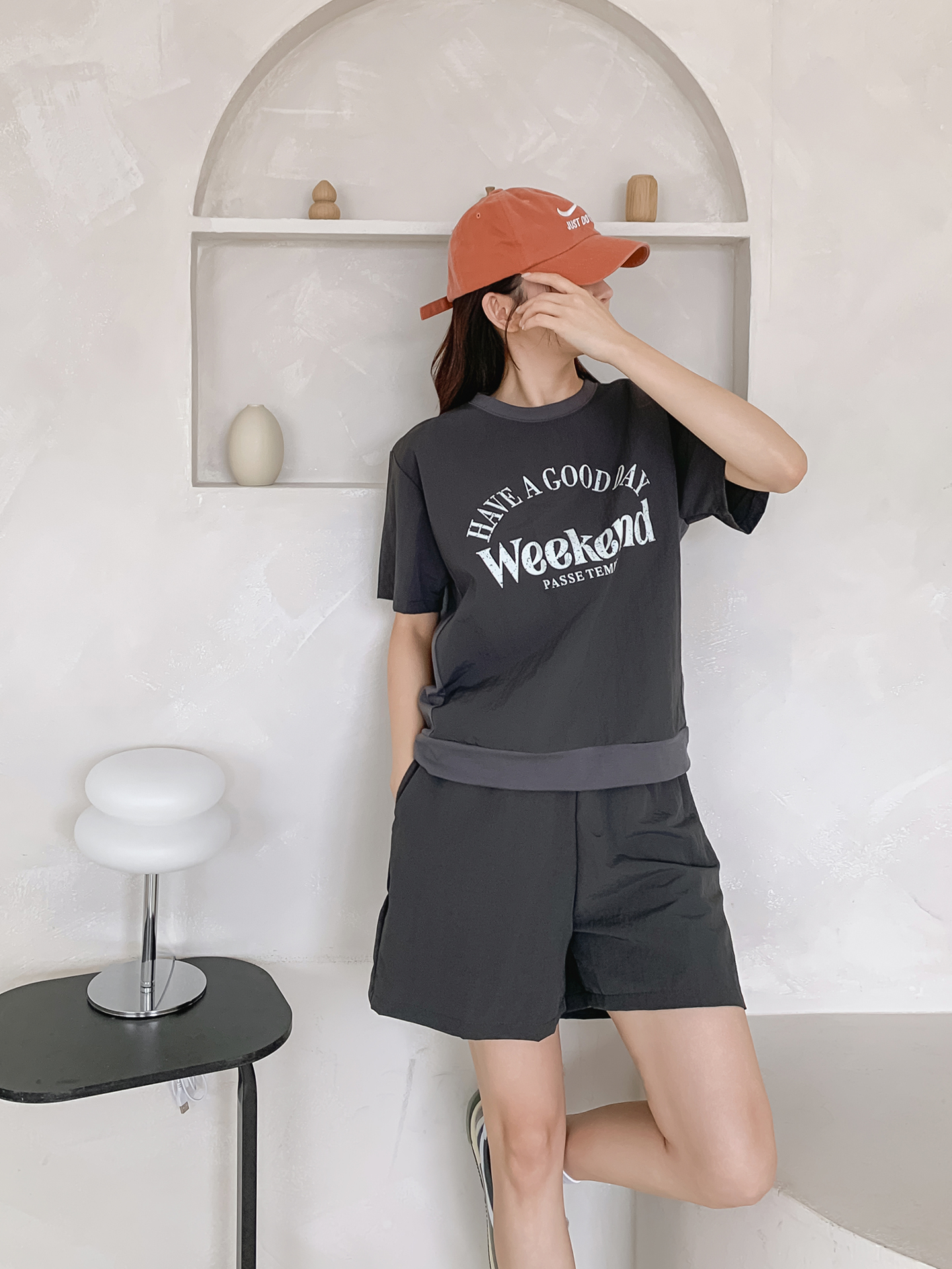 ラウンドネックウエストゴムプリントTシャツハーフパンツ | 詳細画像9