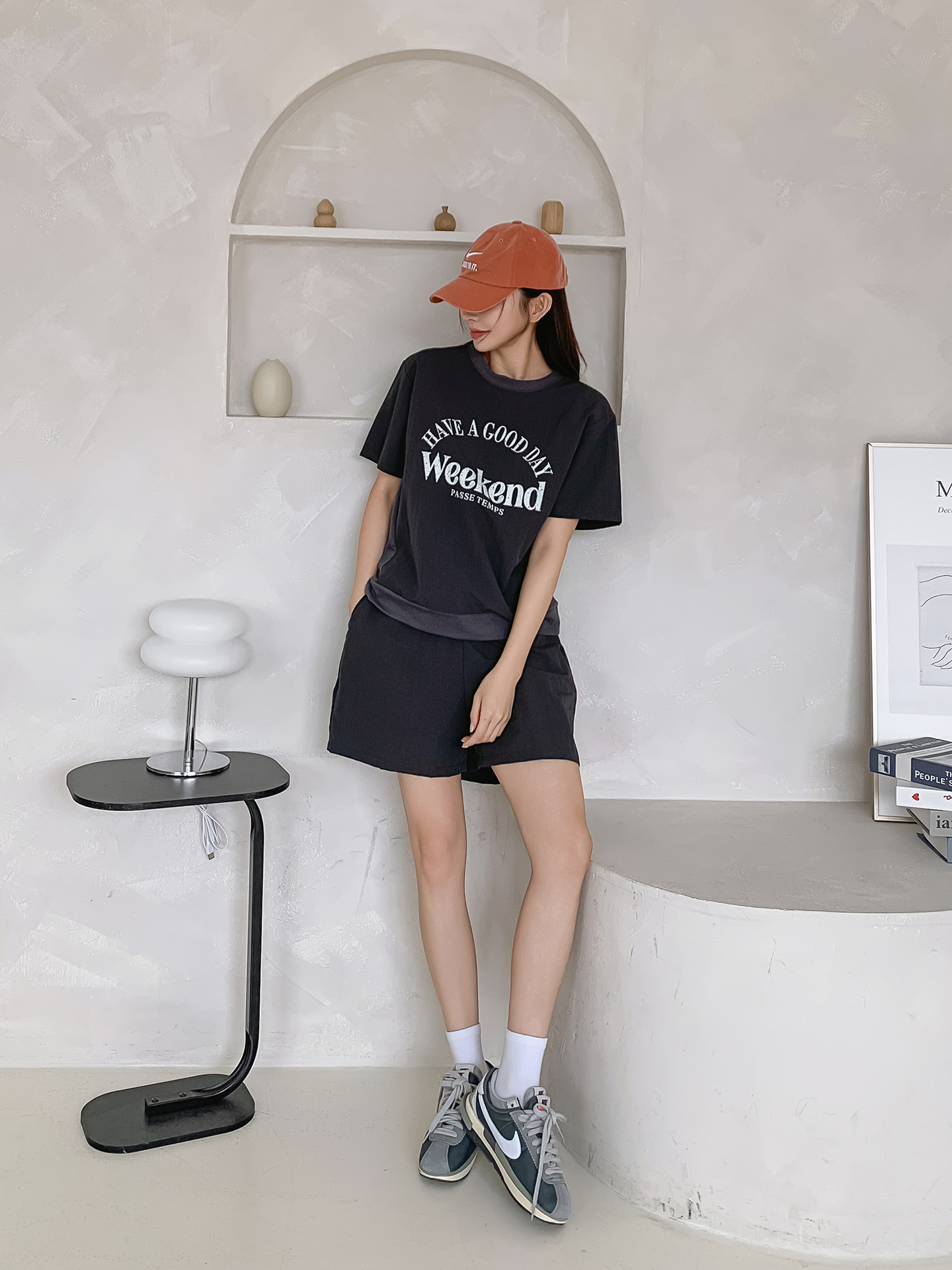 ラウンドネックウエストゴムプリントTシャツハーフパンツ | 詳細画像10