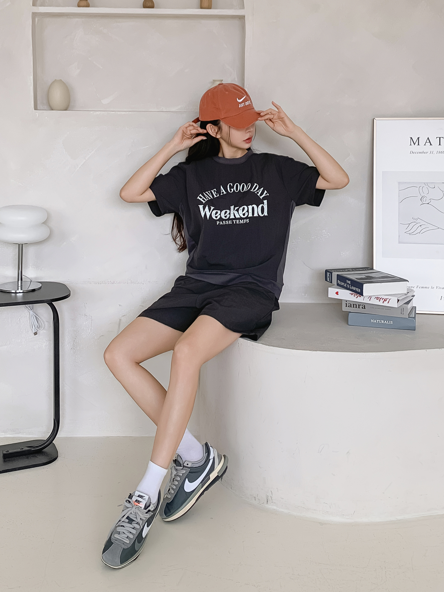ラウンドネックウエストゴムプリントTシャツハーフパンツ | 詳細画像13