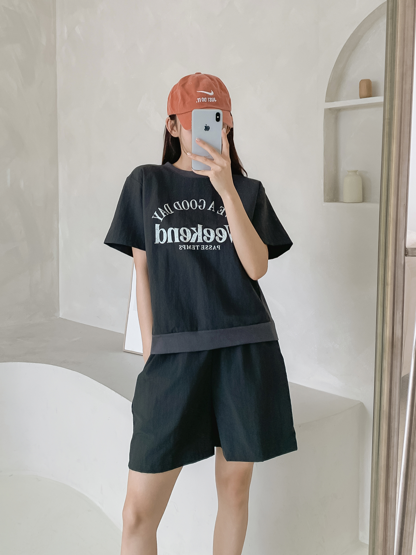 ラウンドネックウエストゴムプリントTシャツハーフパンツ | 詳細画像14