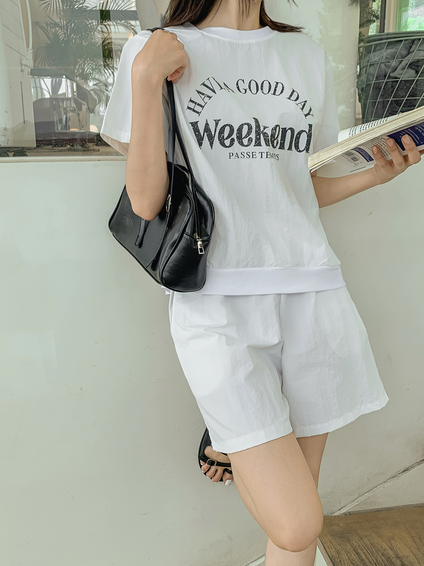 ラウンドネックウエストゴムプリントTシャツハーフパンツ | 詳細画像20